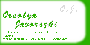 orsolya javorszki business card